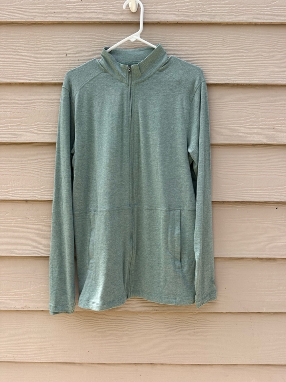 Coolibar Sage Green Zip-Front Cardigan/Sweater